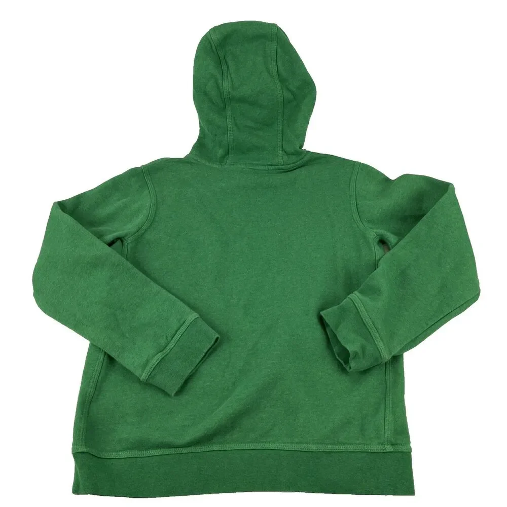 Boys Nike Gratitude Hoodie Sweatshirt Sz L Green Stitched Cotton‎ Polyester